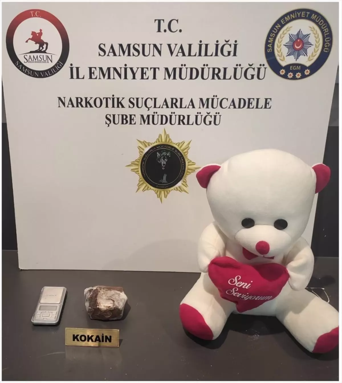 samsunda oyuncak ayi icinde uyusturucu ele gecirildi WCZ46O6O.jpg